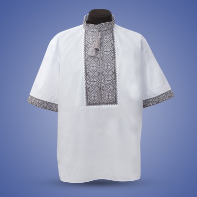 Embroidered shirt "Summer in Gray"